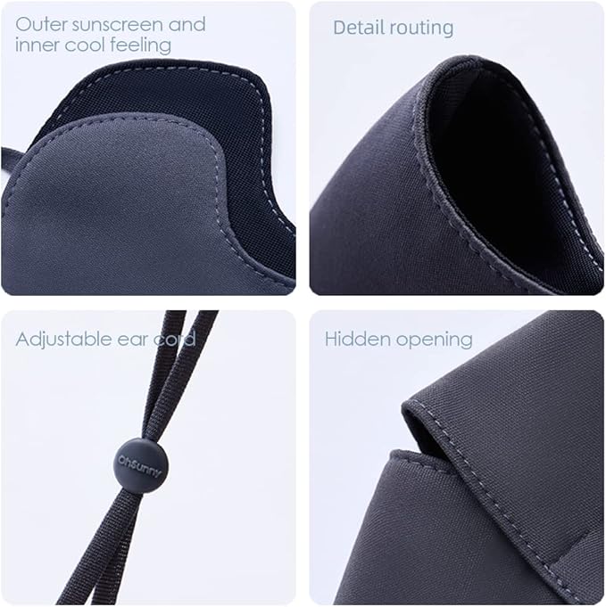 Sun Protection UPF 50+ UV Face Cover Summer Face Mask Neck Gaiter with Ear Loops SLN3M308