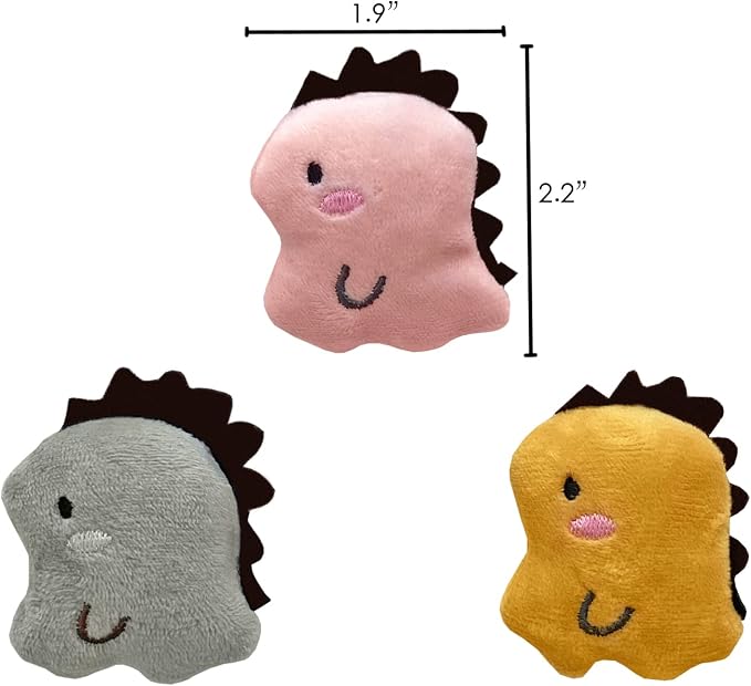 3 Pcs Cute Small Animal Accessories Toys Dinosaur for Hedgehog Supplies Guinea Pig Hamsters Small Pet Toy Gift Photo Shoot Cage Accessory