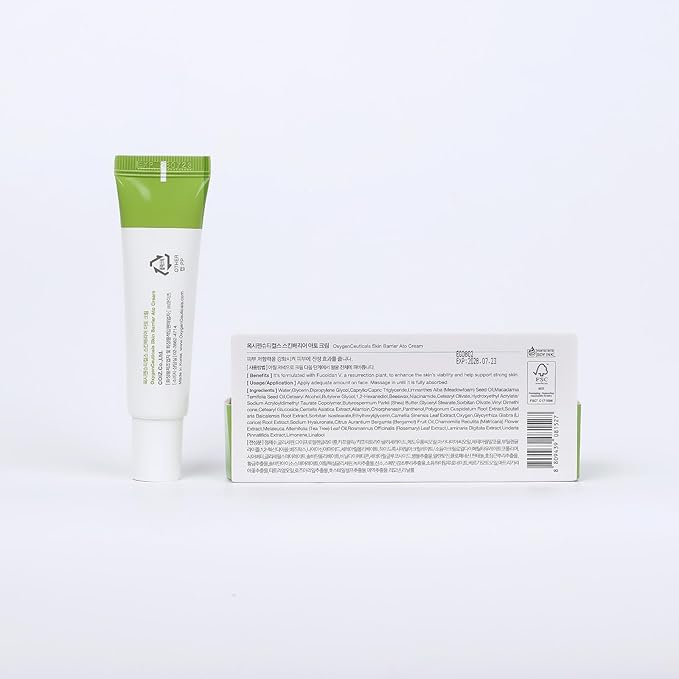 OxygenCeuticals Skin Barrier Ato Cream – Protective Cream with Fucoidan V, Shea Butter & Centella Asiatica, Clinically Proven to Strengthen Skin Barrier & Soothe Sensitive Skin. 0.67 fl.oz (20ml)