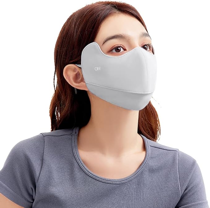 Sun Protection UPF 50+ UV Face Cover Summer Face Mask Neck Gaiter with Ear Loops SLN3M308