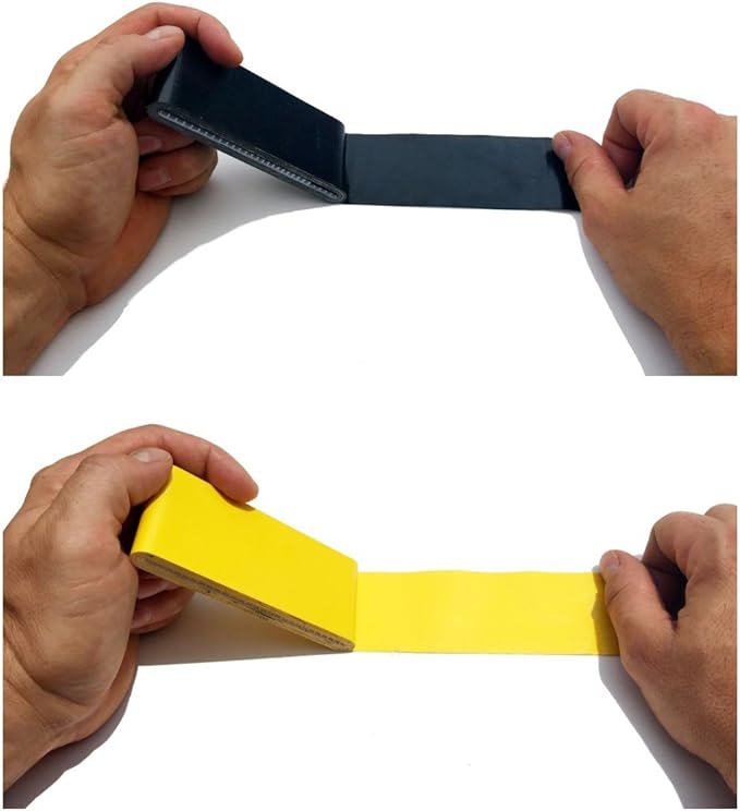 Travel Size Duct Tape Colors 2-Pack (Black & Yellow) - Pocket Size Flat Mini Roll - for Repairs Outdoors Emergency Crafts - 1.88 inch x 5 Yards per Pack