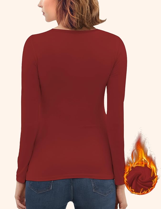 Women's Long Sleeve Thermal Underwear Lightweight Compression Baselayer Shirt Women Clothing Premium Comfort Winter Tops