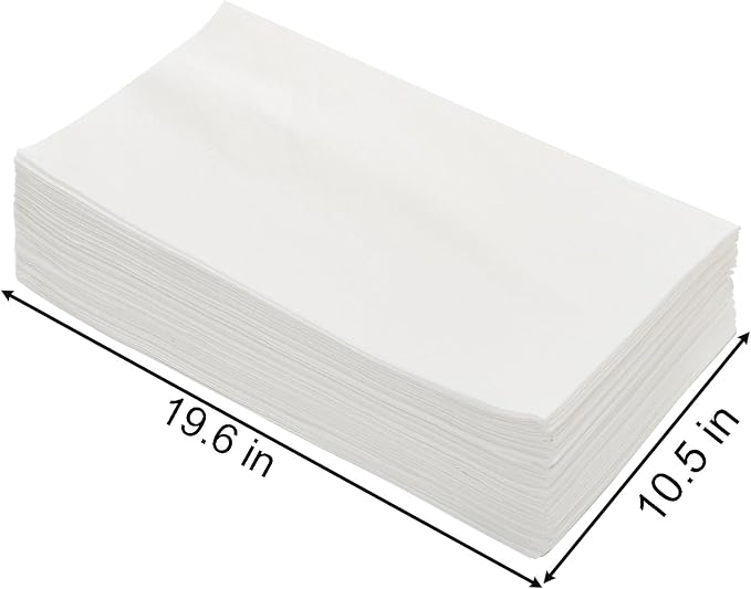 Okllen 200 Pcs Bird Cage Liners, 11x20 Inch Disposable Cage Paper Liners Pad Absorbent Non-Woven Tray Liners for Parrot Parakeet Finch Canary Pet Bird, White