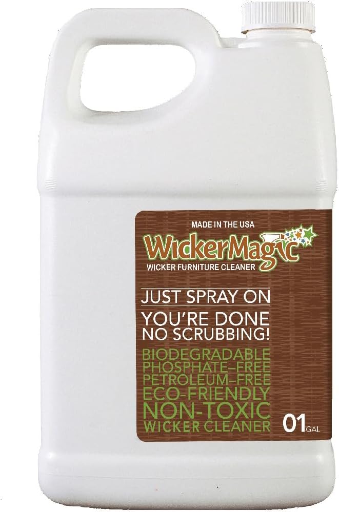 Screen Magic Wicker Magic Cleaner - Streak Free, Non-Toxic Wicker Cleaner - 1 Gallon