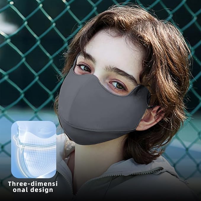 Sun Protection UPF 50+ UV Face Cover Summer Face Mask Neck Gaiter with Ear Loops SLN3M308