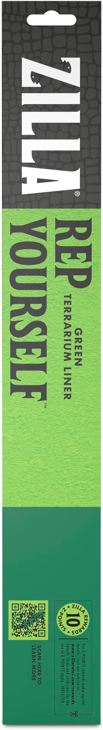 Zilla Reptile Carpet Terrarium Floor Liner, Green, 10G, 17.25 x 35.25 | Substrate for reptile tank, enzyme-treated odor control, rinse-clean absorbent floor liners
