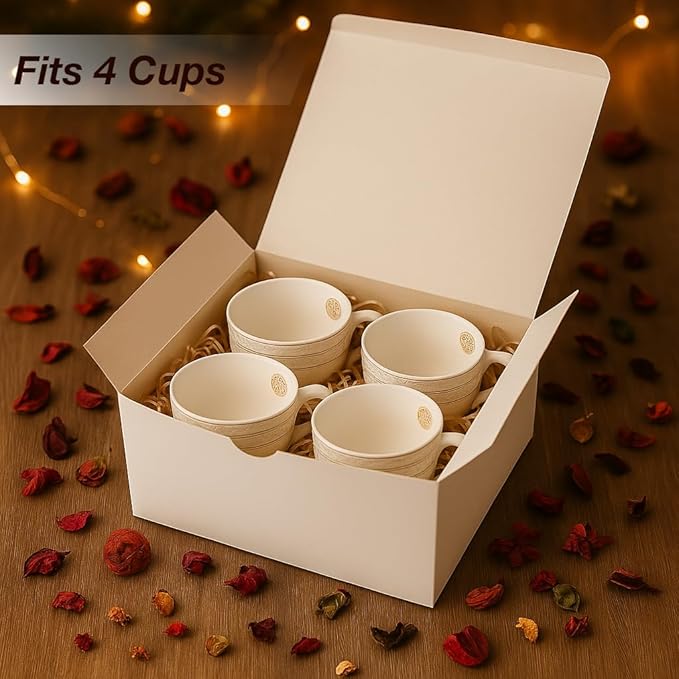 White Gift Boxes (Pack of 10) Size 8x8x4 Inches, Thick Paper Boxes with Lids, Tags & Jute Rope for Bridesmaid Proposals, Wedding Presents, Birthday Party Favor, Baby Shower and Christmas