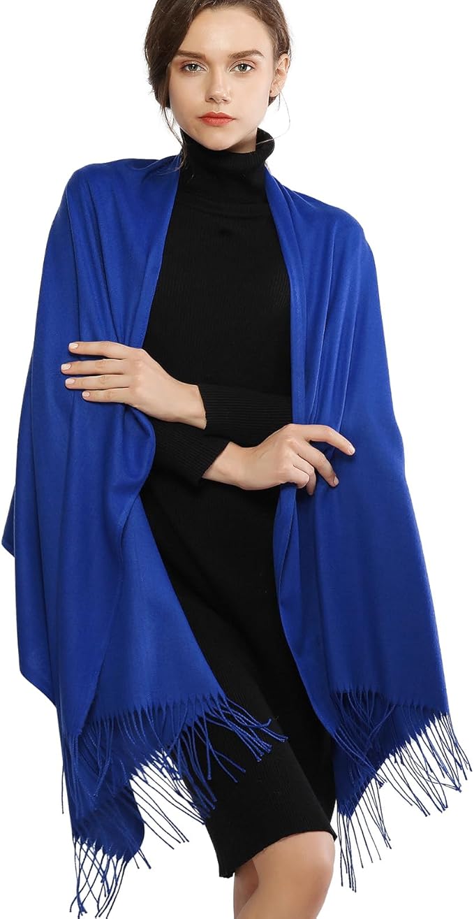 RIIQIICHY Women's Scarf Pashmina Shawls and Wraps for Evening Dress Bridesmaid Wedding Bridal Winter Warm Long Large Scarves