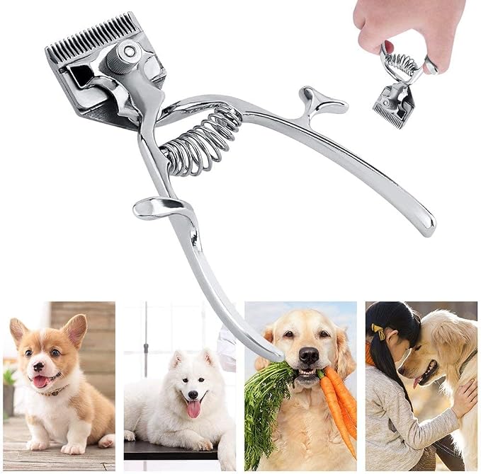 2pcs Pet Hair Clippers for Small Animals – Manual Cat Hair Clippers & Trimmers for Home Grooming Kit - Professional Grooming Scissors for Tiny Dog Cat Bunny Rabbit Bird Puppy Kitten Ferret