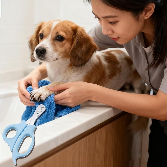 Pet Nail Clippers for Small Animals, Stainless Steel Cat Nail Trimmers with Non-Slip Handle, Safe & Sharp Claw Cutter for Puppies, Cats, Rabbits and Ferrets | Featuring Non-Slip Handle, Safe & Sharp Claw Cutter for Puppies, Cats, Rabbits and Ferrets