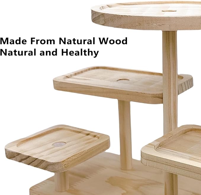 Wood Hamster Platform Rat Climbing Toys for Gerbil Hamster Cage Accessories | Exercise activity playground, Syrian hamster climb stairs, gnawing chewing enrichment toys