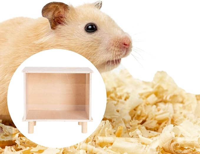 Hamster Digging Box DIY Hamster Cage Decor Burrow Box Toy with Acrylic Window for Activity Suitable for Hamster Enclosure and, M