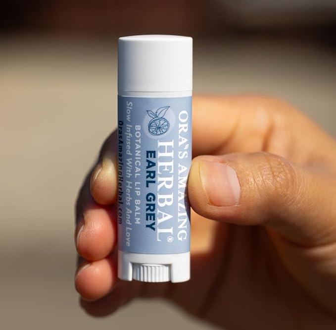 Therapeutic Intensive Lip Repair Treatment Balm 2 Pak For Dry and Cracked Lips - Natural Earl Grey Bergamot Essential Oil Scent, Herbal Infused, BPA, Paraben Free, Ora's Amazing Herbal
