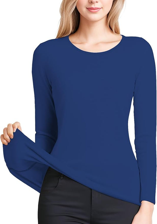 Women's Long Sleeve Thermal Underwear Lightweight Compression Baselayer Shirt Women Clothing Premium Comfort Winter Tops