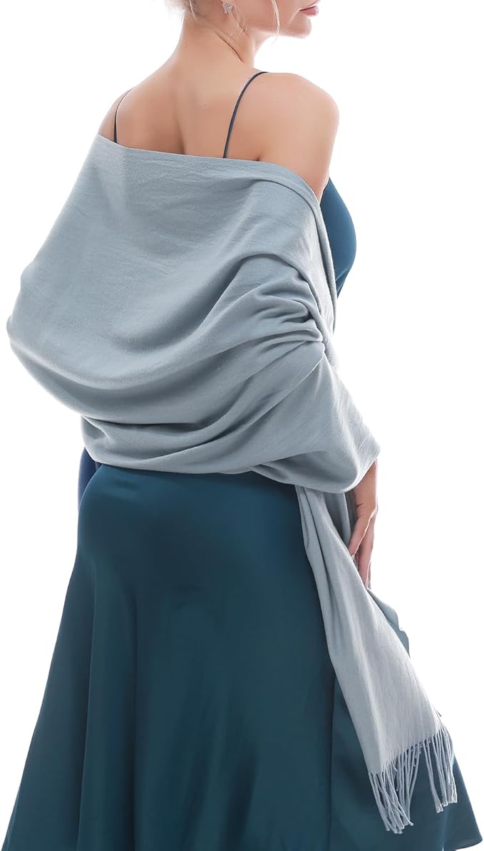 RIIQIICHY Women's Scarf Pashmina Shawls and Wraps for Evening Dress Bridesmaid Wedding Bridal Winter Warm Long Large Scarves