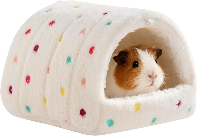 Warming Guinea Pig Hideout Guinea Pig House, Washable Hamster House, Small Animal Hideout Cage for Hamsters Chinchillas Hedgehogs Ferrets Bearded Dragons