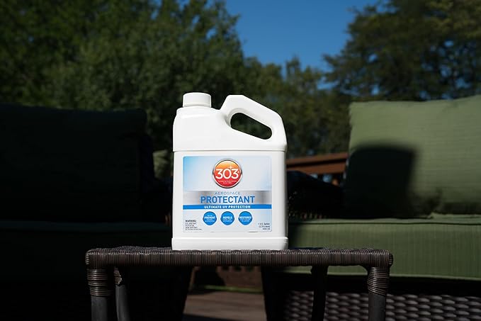 303 Products Aerospace Protectant Spray, UV Protection, Repels Dust, Dirt, & Staining, Matte Finish, Restores Like-New Appearance, Outdoor Cleaning Supplies 1 Gallon