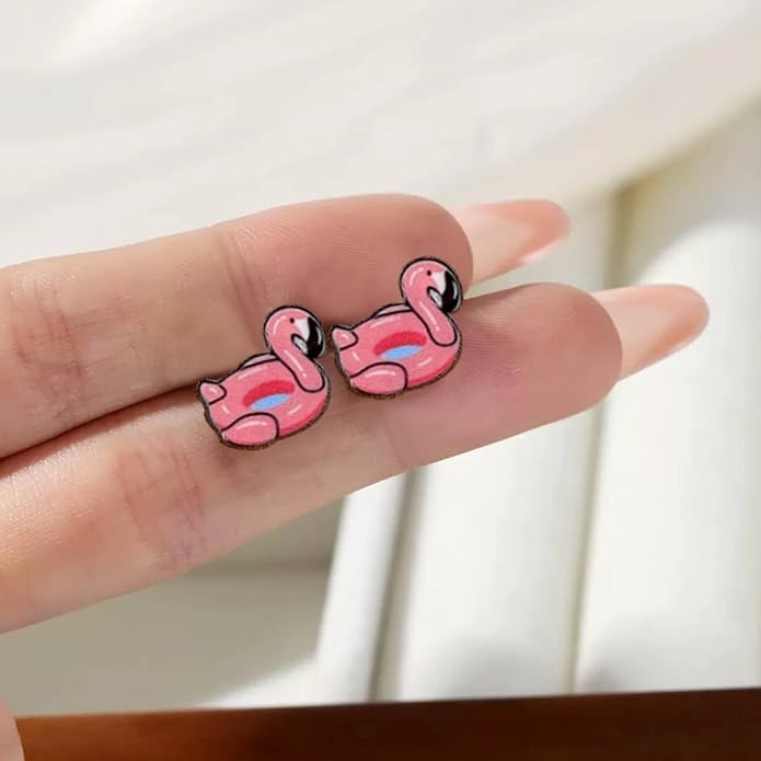 Wooden Stud Earrings for Women Hypoallergenic Jewelry Gifts for Women