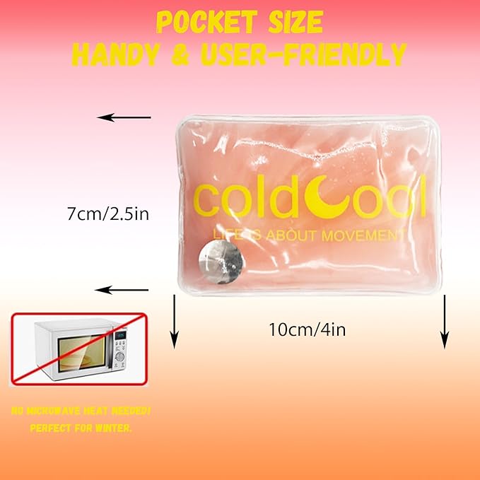 4 Pcs Reusable Snap Heat Pack,Portable Hand Warmer,Christmas Deals Hand Warmers Cute Long Lasting Warmth for Camping, Outdoor,Hand Warmers Boil Click Heat Pocket (Pink)