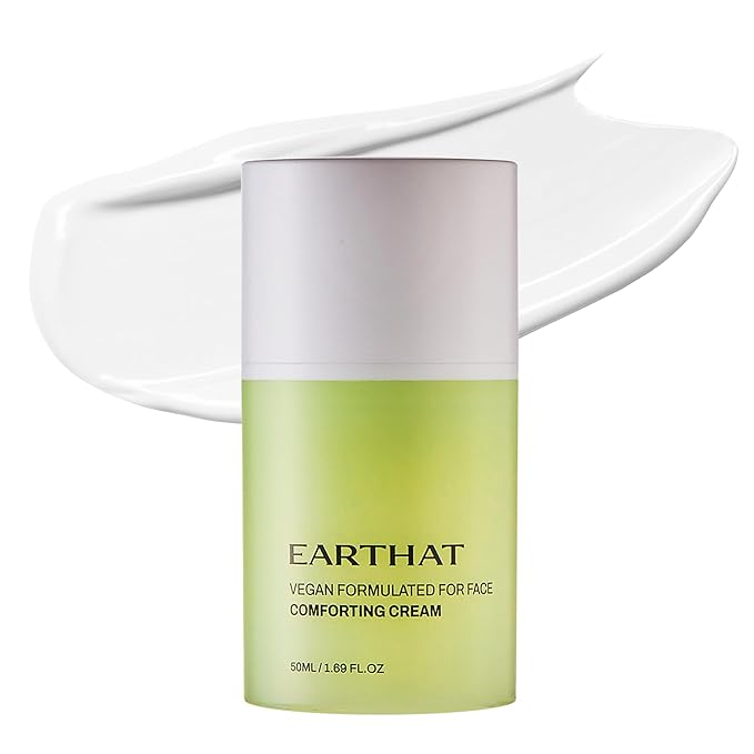 Panthenol Cream – Korean Skincare for Glass Skin with Airless Pump, 1.69oz | Hydrating Face Moisturizer with Centella Asiatica and Hyaluronic Acid | Soothing Barrier Repair Cream