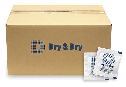 Dry & Dry 1 Gram [5000 Packets] Silica Gel Packets Desiccants, Silica Packets - Rechargeable Silica Gel Packs, Desiccants Packets, Silica Gel
