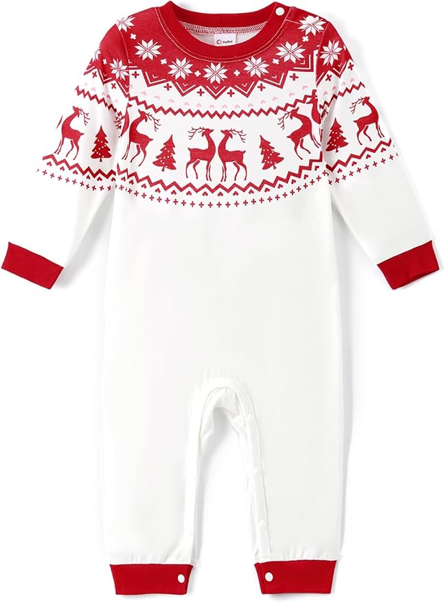 PATPAT Christmas Family Matching Pajama Sets Includes Christmas Socks - Perfect for Family Photos & Holiday Celebrations