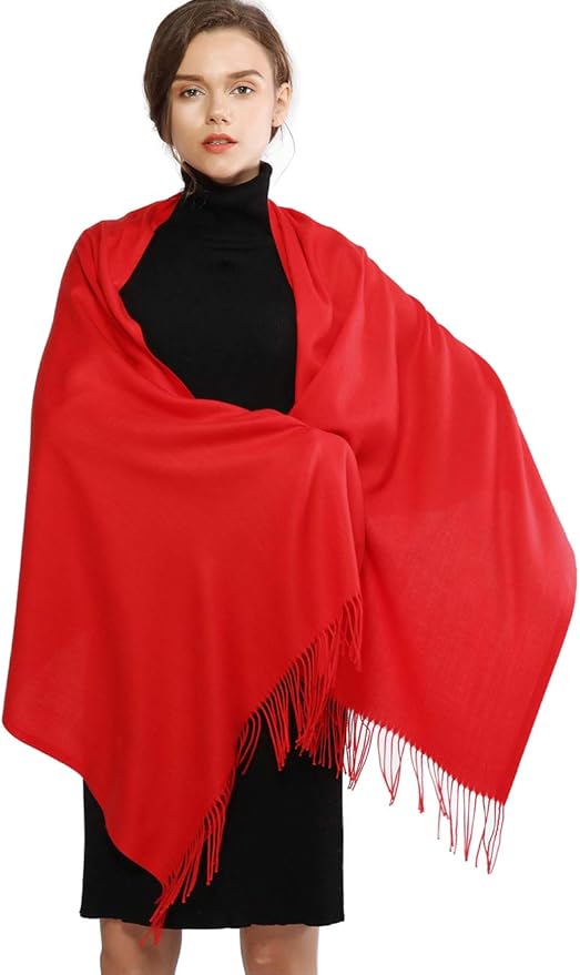 RIIQIICHY Women's Scarf Pashmina Shawls and Wraps for Evening Dress Bridesmaid Wedding Bridal Winter Warm Long Large Scarves