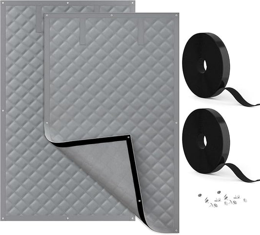 AGHIG Thermal Window Cover for Winter, 30" X 56" Window Insulation Kit, Oxford Cloth Cotton Layer Window Covers for Winter to Keep Heat, Window Insulation for Winter Save Energy,2 Pack