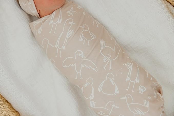 Copper Pearl Large Premium Knit Baby Swaddle Receiving Blanket Sandy