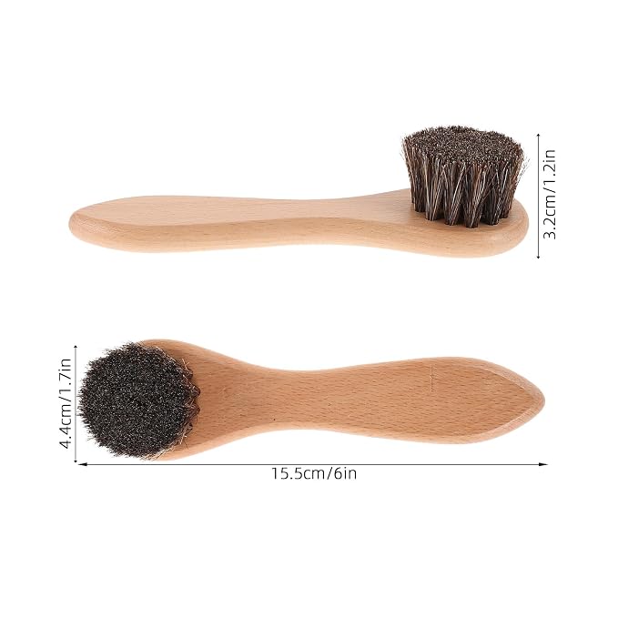2pcs Small Animal Gentle Bristle Bath Brush with Beech Wood Handle, Grooming Tool for Hamsters, Guinea Pigs, Rabbits, and Ferrets
