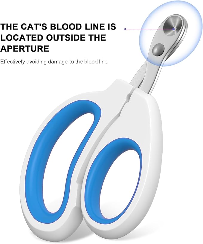 Aogeili Cat Nail Clippers - Stainless Steel, Non-Slip, Safe for Small Pets | Practical Pet Nail Clipper For Small Animals. Ergonomic Non-Slip Handle For Safe, Easy Trimming At Home For Kittens & Puppies