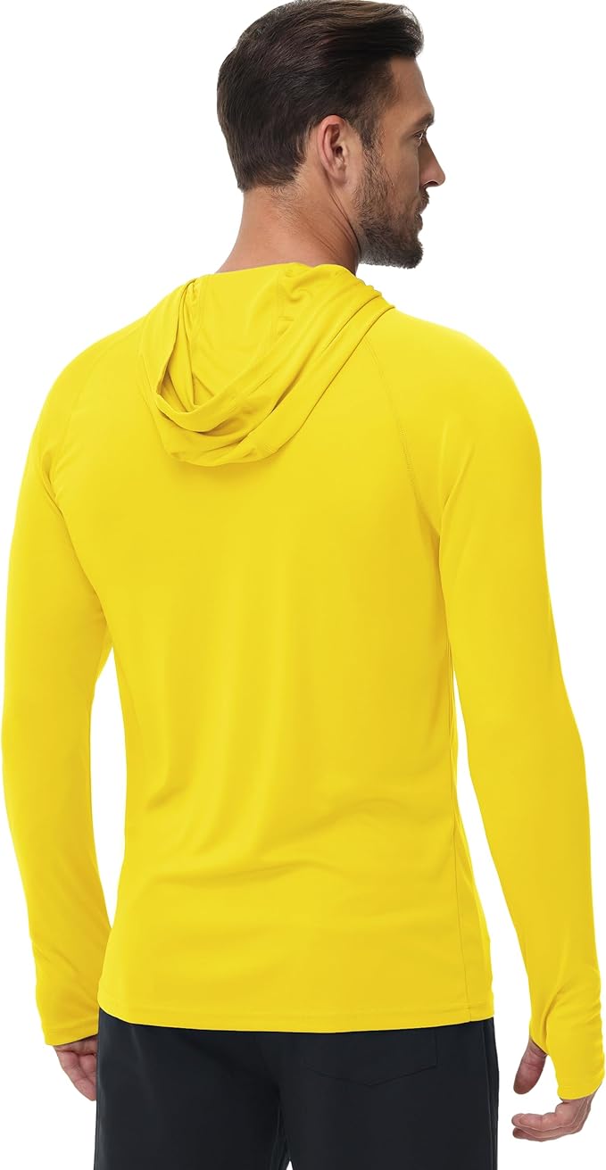 Boladeci Men's UPF 50+ Sun Protection Lightweight Hoodie Shirts Long Sleeve Fishing Shirt SPF UV Hiking Swim
