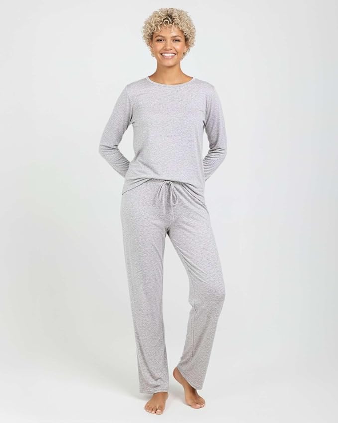 Real Essentials 2 Pack: Women's Comfy Pajama Sets - Short & Long Sleeve Ladies Loungewear Sleepwear PJs (Available In Plus)