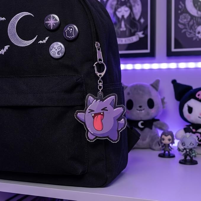 PumpCar Acrylic Keychain Double-Sided Charm Key Ring with Metal Clip Backpack Charm Bag and Car Key Accessory Collectible