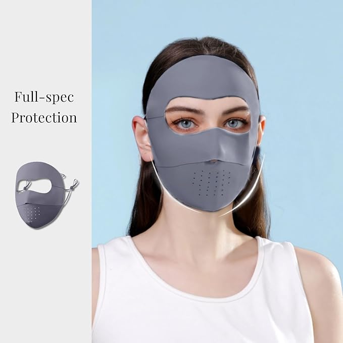 Full-Face Sun Protection Mask Face Cover Summer Breathable UV Protection Outdoor Wear for Women