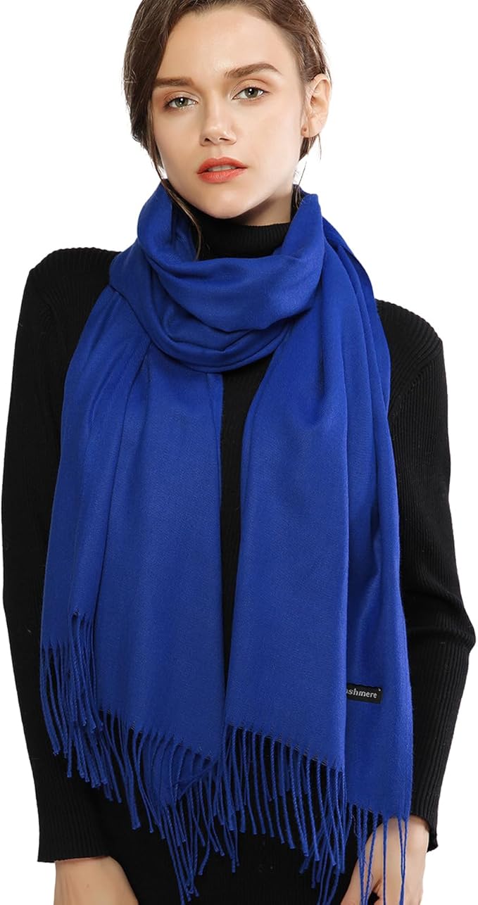 RIIQIICHY Women's Scarf Pashmina Shawls and Wraps for Evening Dress Bridesmaid Wedding Bridal Winter Warm Long Large Scarves