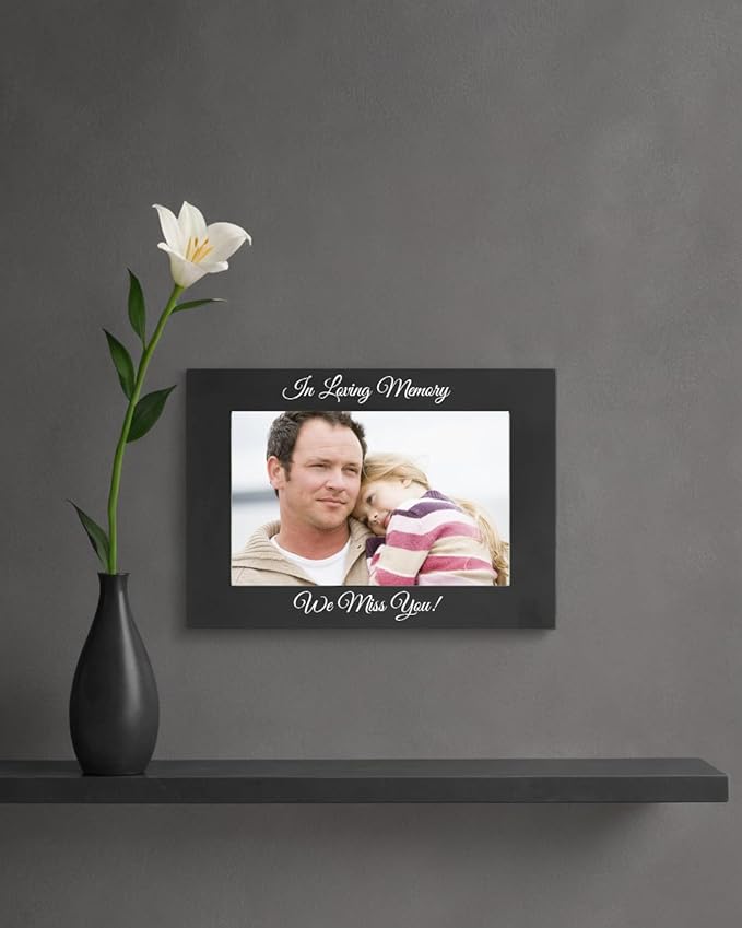 Personalized Add Your Custom Text Engraved Anodized Aluminum Hanging/Tabletop Personlized Group Family Photo Picture Frame