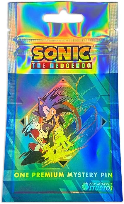 Sonic the Hedgehog Blind Bag Enamel Pin – Speed Stamp Series Mystery Collectible (Officially Licensed, Zen Monkey Studios)