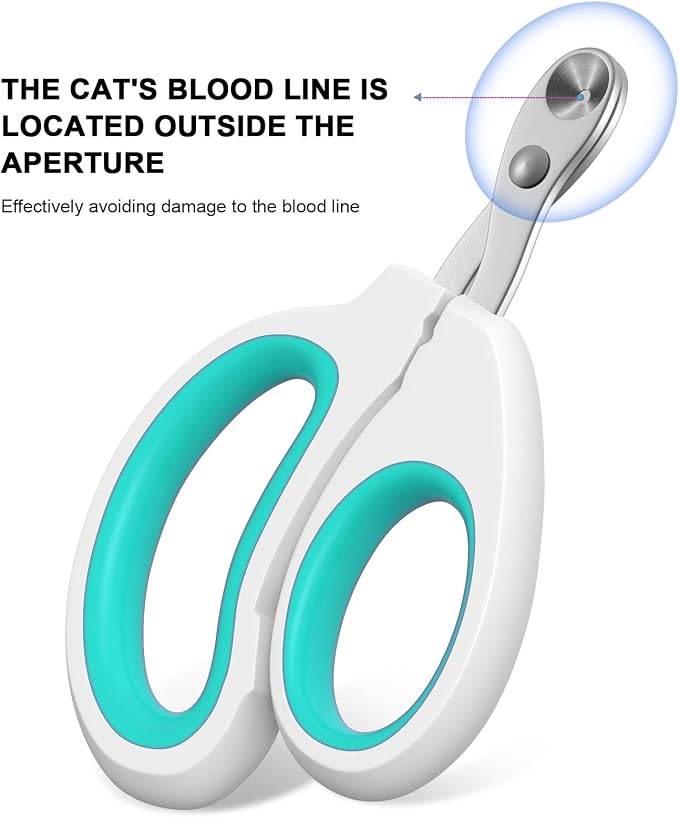 Aogeili Cat Nail Clippers - Stainless Steel, Non-Slip, Safe for Small Pets | Practical Pet Nail Clipper For Small Animals. Ergonomic Non-Slip Handle For Safe, Easy Trimming At Home For Kittens & Puppies