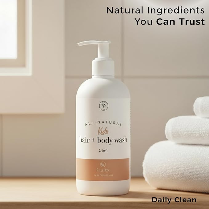 Rowe Casa Organics Kids Hair + Body Wash, 16 oz, Fruity
