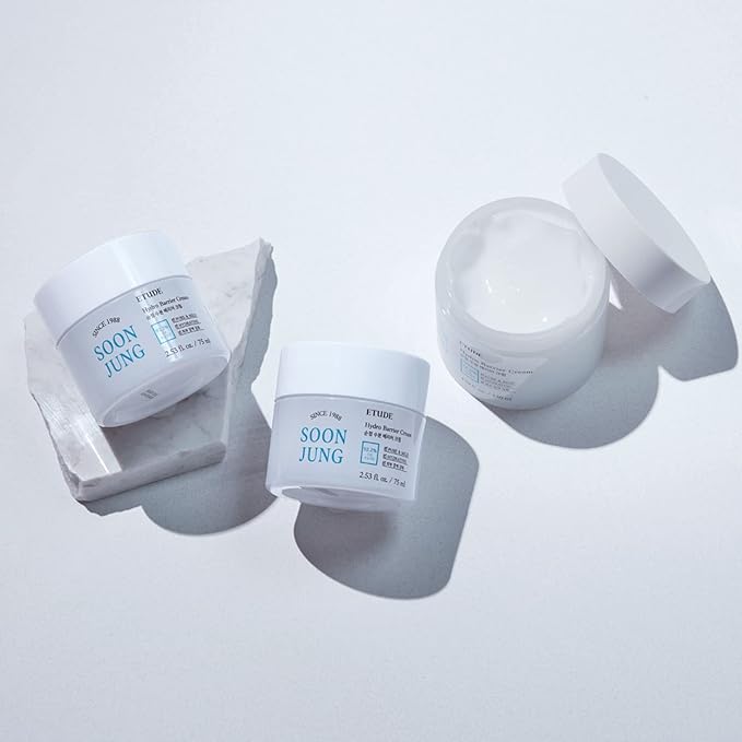 ETUDE SoonJung Hydro Barrier Cream, Face Moisturizer for Sensitive Skin, 92.2% Hydrating Ingredients, Low pH Level 5.5, Dermatologically Tested, Panthenol, Madecassoside, Korean Skin Care (2.54 Fl Oz)