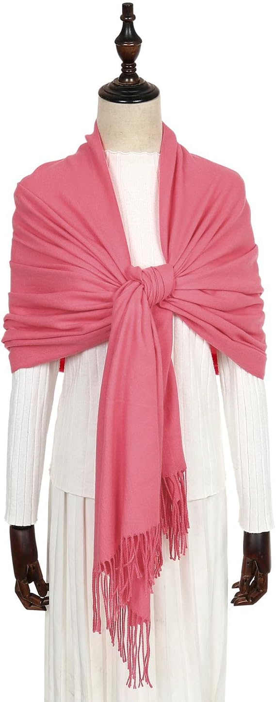 RIIQIICHY Women's Scarf Pashmina Shawls and Wraps for Evening Dress Bridesmaid Wedding Bridal Winter Warm Long Large Scarves