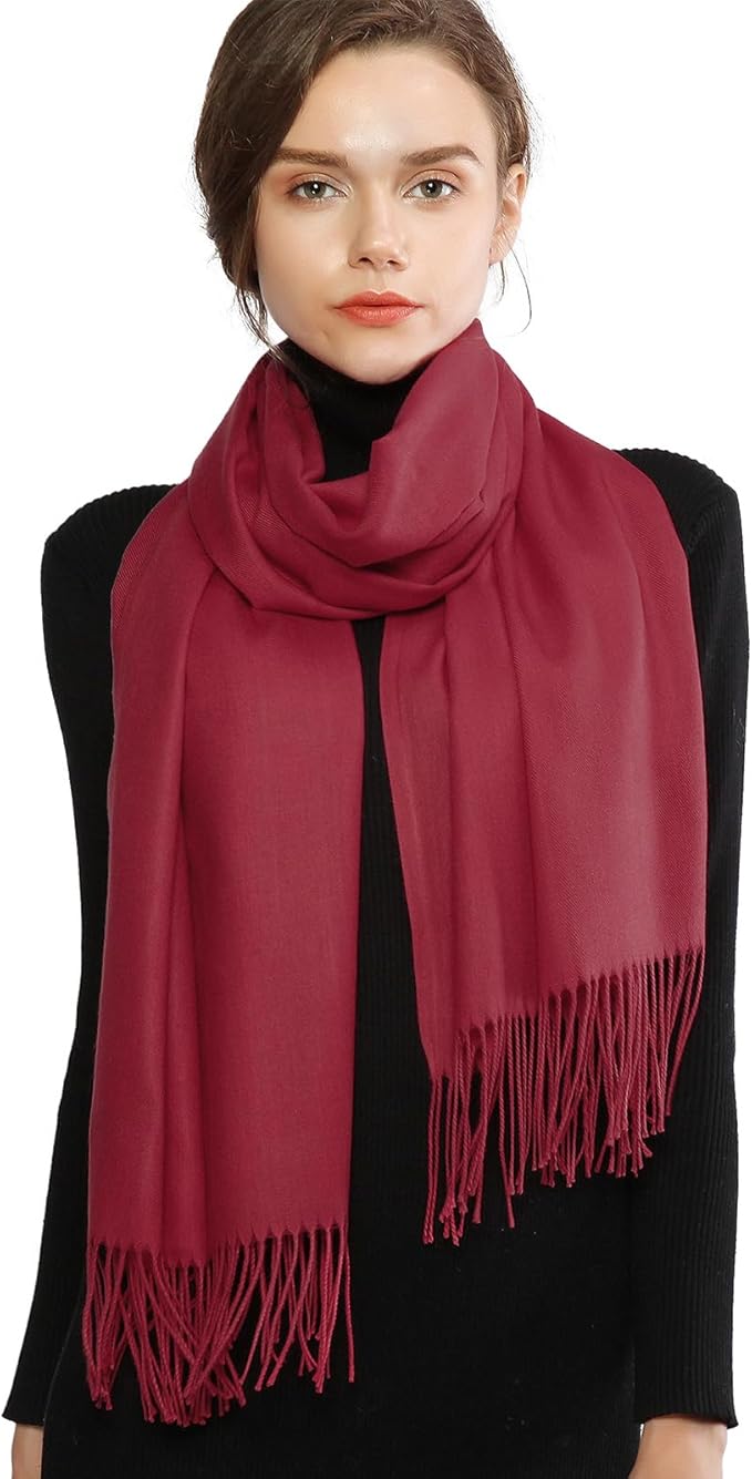 RIIQIICHY Women's Scarf Pashmina Shawls and Wraps for Evening Dress Bridesmaid Wedding Bridal Winter Warm Long Large Scarves