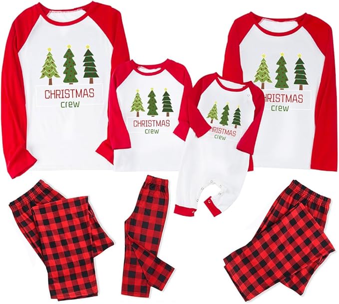 TEERAPHIQUE Christmas Pajamas for Family,Family Holiday Pajamas Matching Sets,Xmas Jammies for Couples