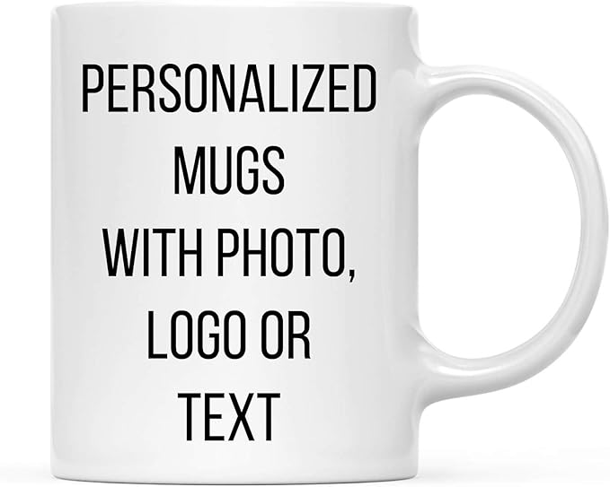 Andaz Press Fully Personalized 11oz. Coffee Mug Gift, Personalized Coffee Mug, Add Picture, Logo, or Text to Our Custom Mugs, 1-Pack, Includes Gift Box