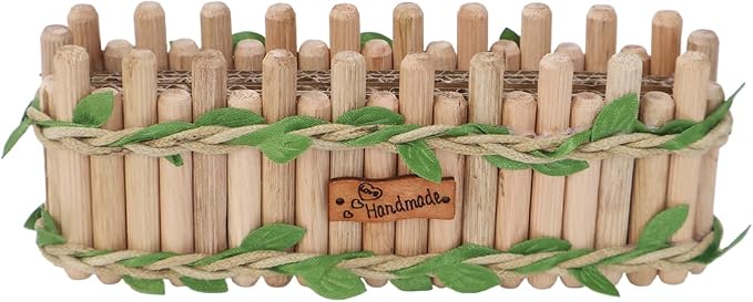 Hamster Cage Sprays Flower Foraging Holder - Natural Wood Feeding Stand, Small Pet Habitat Accessories for Hamsters Mouse Guinea Pig Dwarf Gerbils Syrian Mice (Leaf - Rectangle)