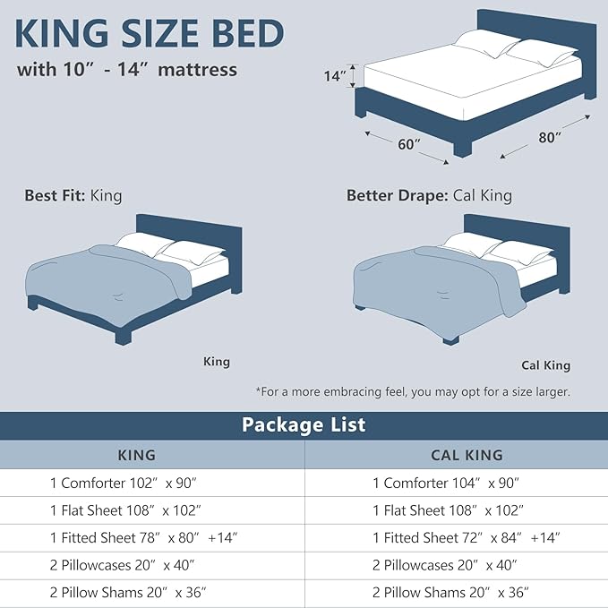 CozyLux King Size Comforter Set Oatmeal, 7 Pieces Bed in a Bag, Oatmeal Comforter King Size, All Season Bedding Sets with Stitch Quilted Comforter, Flat Sheet, Fitted Sheet, Pillowcases
