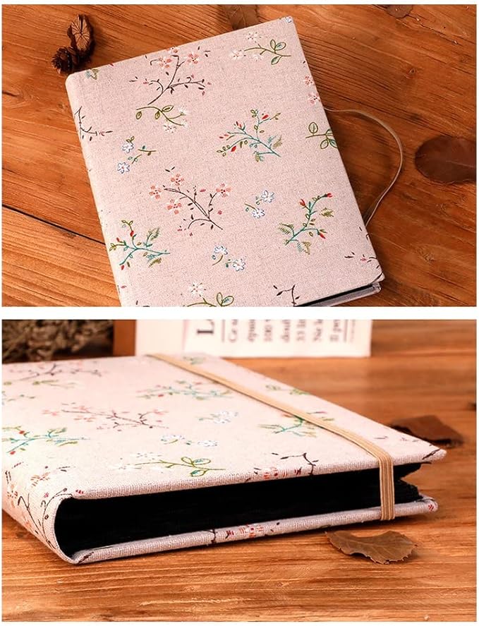 Photo Album 4x6, Soft Fabric Cover Pictures Photo Albums Memory Book for Family Baby Wedding Anniversary Birthday (Multicolor, 200 Pockets)