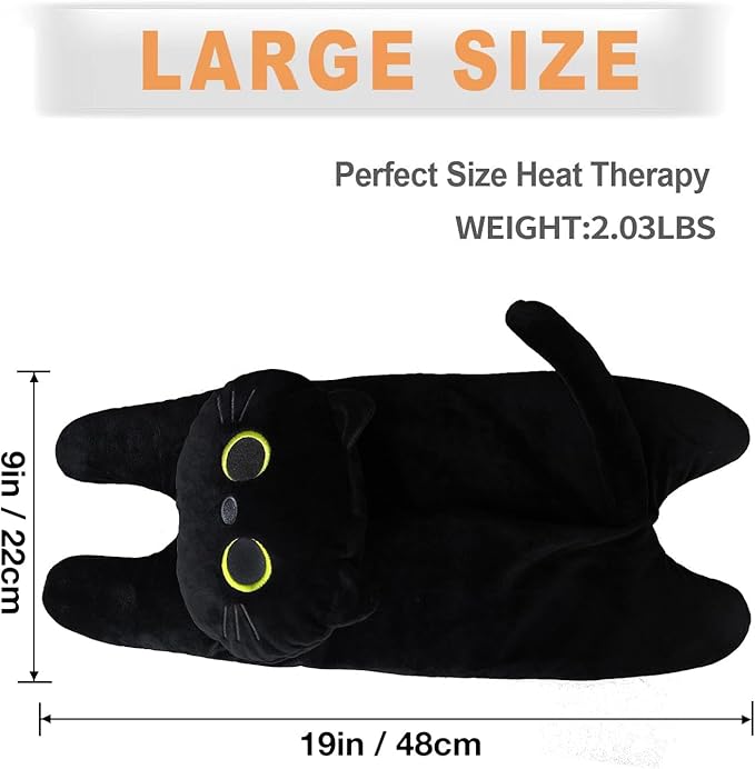 Microwave Heating Pad for Cramps Pain Relief, 19 * 9" Microwavable Heating Pads for Back, Neck Shoulder, Cute Microwave Heating Pad Stuffed Animal, Moist Heat Pack, Lavender
