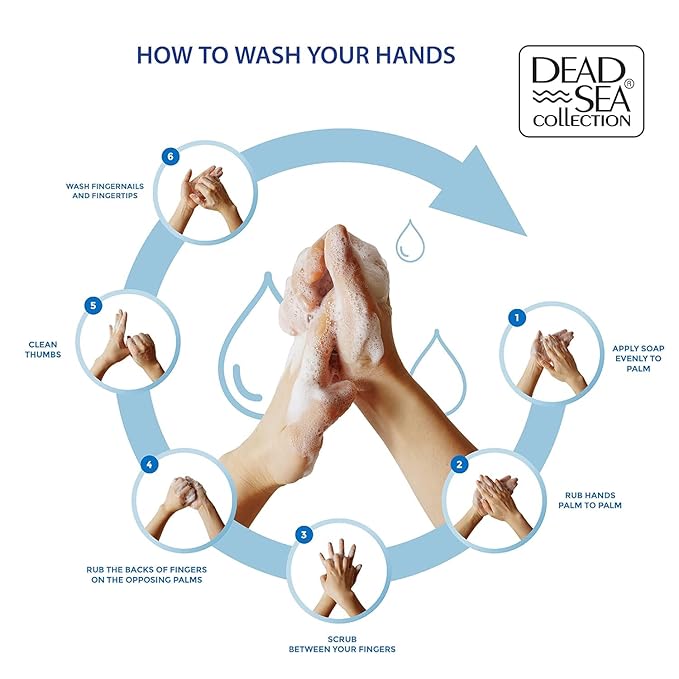 Hand Soap Pump Sandalwood - Moisturizing Hand Wash Liquid with Dead Sea Minerals and Sandalwood Oil - Hydrates and Softens - Dead Sea Collection - Pack of 2 (33.8 Fl Oz Each) - 67.6 Fl Oz Total